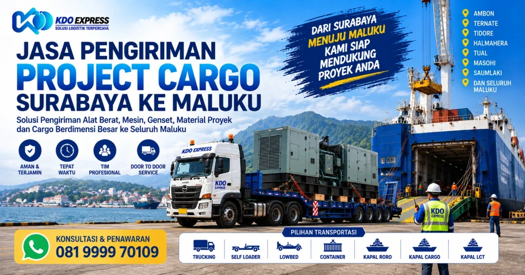 Jasa Project Cargo Surabaya ke Maluku